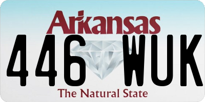AR license plate 446WUK