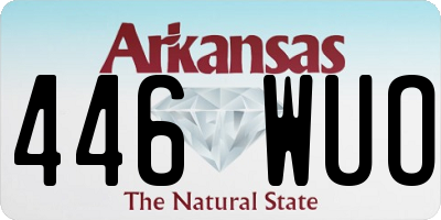 AR license plate 446WUO