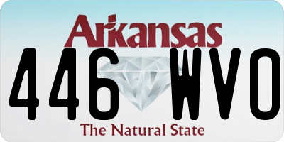 AR license plate 446WVO