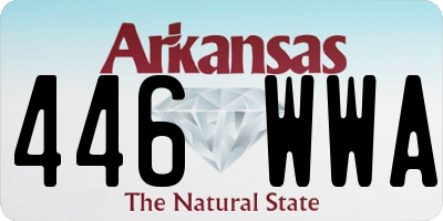 AR license plate 446WWA