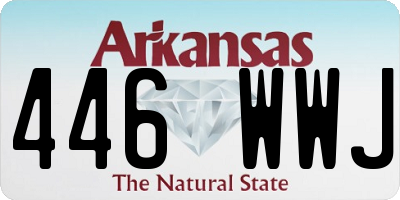 AR license plate 446WWJ