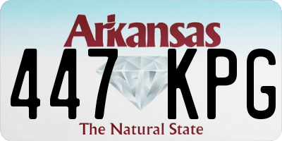 AR license plate 447KPG