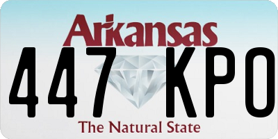 AR license plate 447KPO