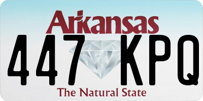 AR license plate 447KPQ