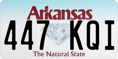 AR license plate 447KQI