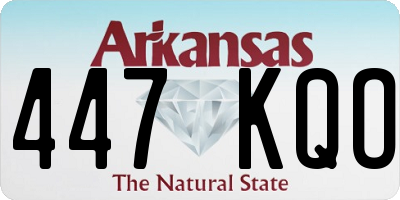 AR license plate 447KQO