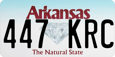 AR license plate 447KRC