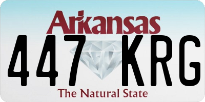 AR license plate 447KRG