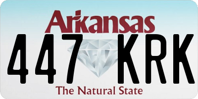 AR license plate 447KRK