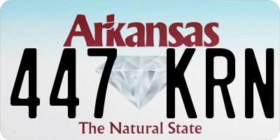 AR license plate 447KRN