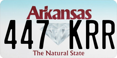 AR license plate 447KRR