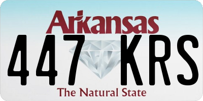 AR license plate 447KRS