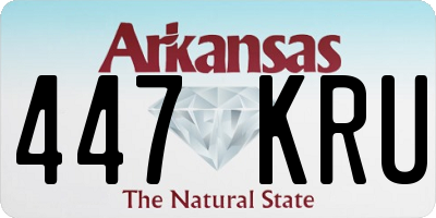 AR license plate 447KRU