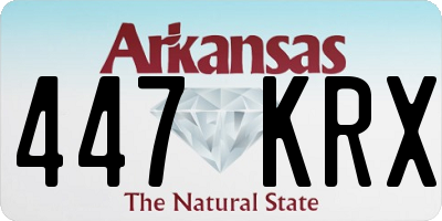 AR license plate 447KRX
