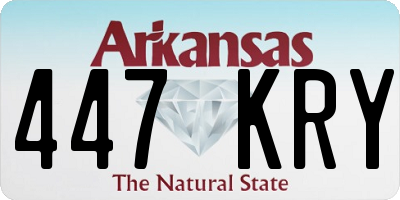 AR license plate 447KRY