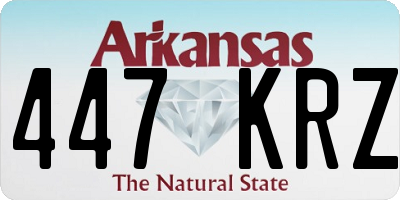 AR license plate 447KRZ