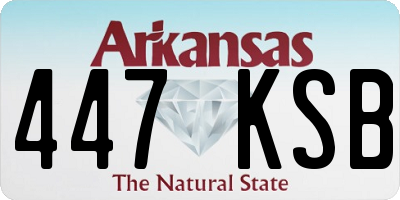 AR license plate 447KSB