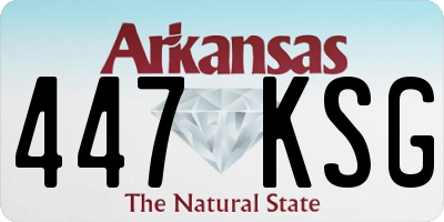 AR license plate 447KSG