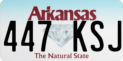 AR license plate 447KSJ