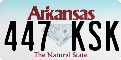 AR license plate 447KSK