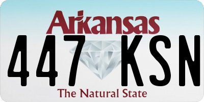 AR license plate 447KSN