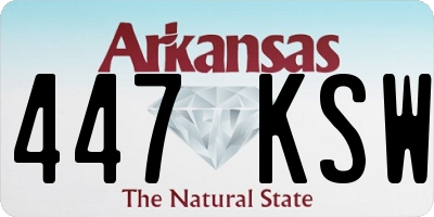AR license plate 447KSW