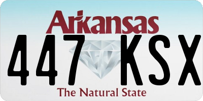 AR license plate 447KSX