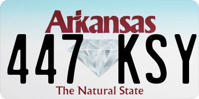 AR license plate 447KSY