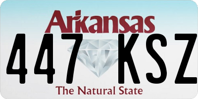 AR license plate 447KSZ