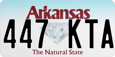 AR license plate 447KTA