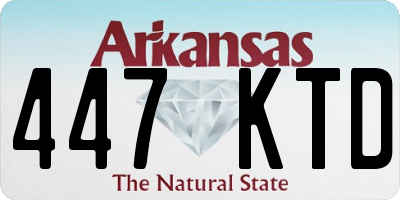 AR license plate 447KTD