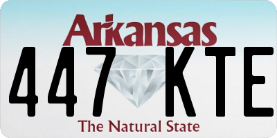 AR license plate 447KTE