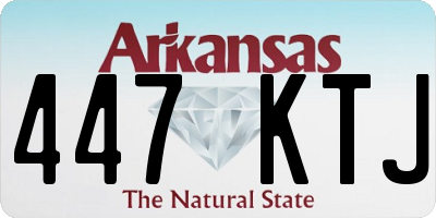AR license plate 447KTJ