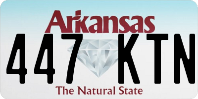 AR license plate 447KTN