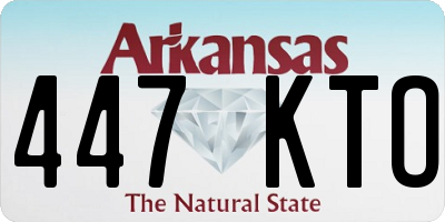 AR license plate 447KTO