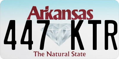 AR license plate 447KTR