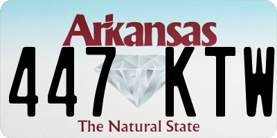 AR license plate 447KTW