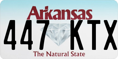 AR license plate 447KTX