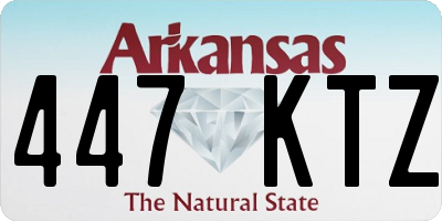 AR license plate 447KTZ