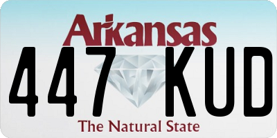 AR license plate 447KUD
