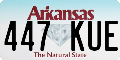AR license plate 447KUE