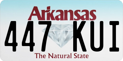AR license plate 447KUI