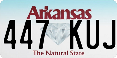 AR license plate 447KUJ