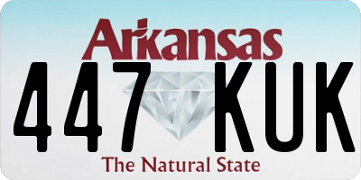 AR license plate 447KUK