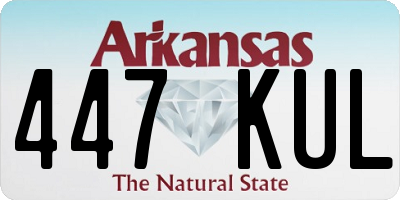 AR license plate 447KUL