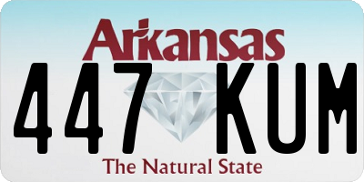 AR license plate 447KUM