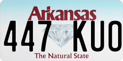 AR license plate 447KUO