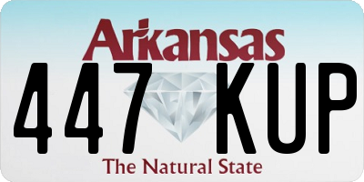 AR license plate 447KUP