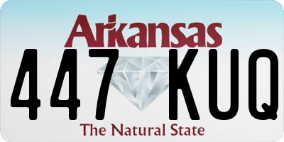 AR license plate 447KUQ