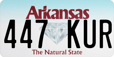 AR license plate 447KUR